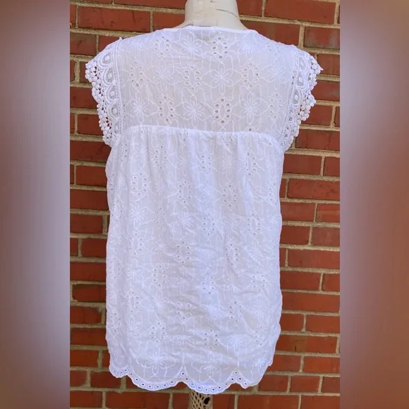 Knox Rose | White Lace Top Size L. | MK 15 - Picture 6 of 16